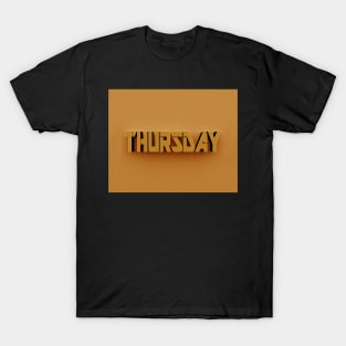 3D Text - Thursday T-Shirt